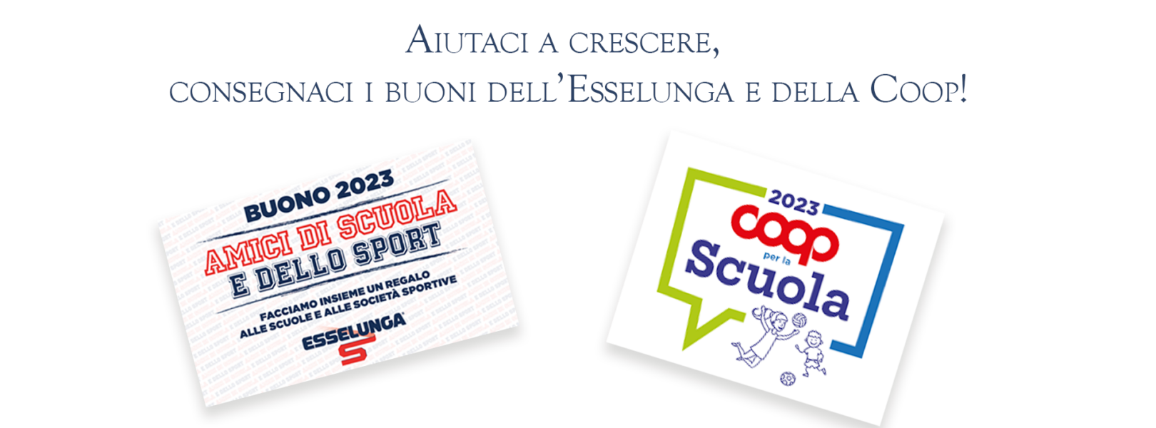 Raccogliamo i punti di Esselunga e Coop!